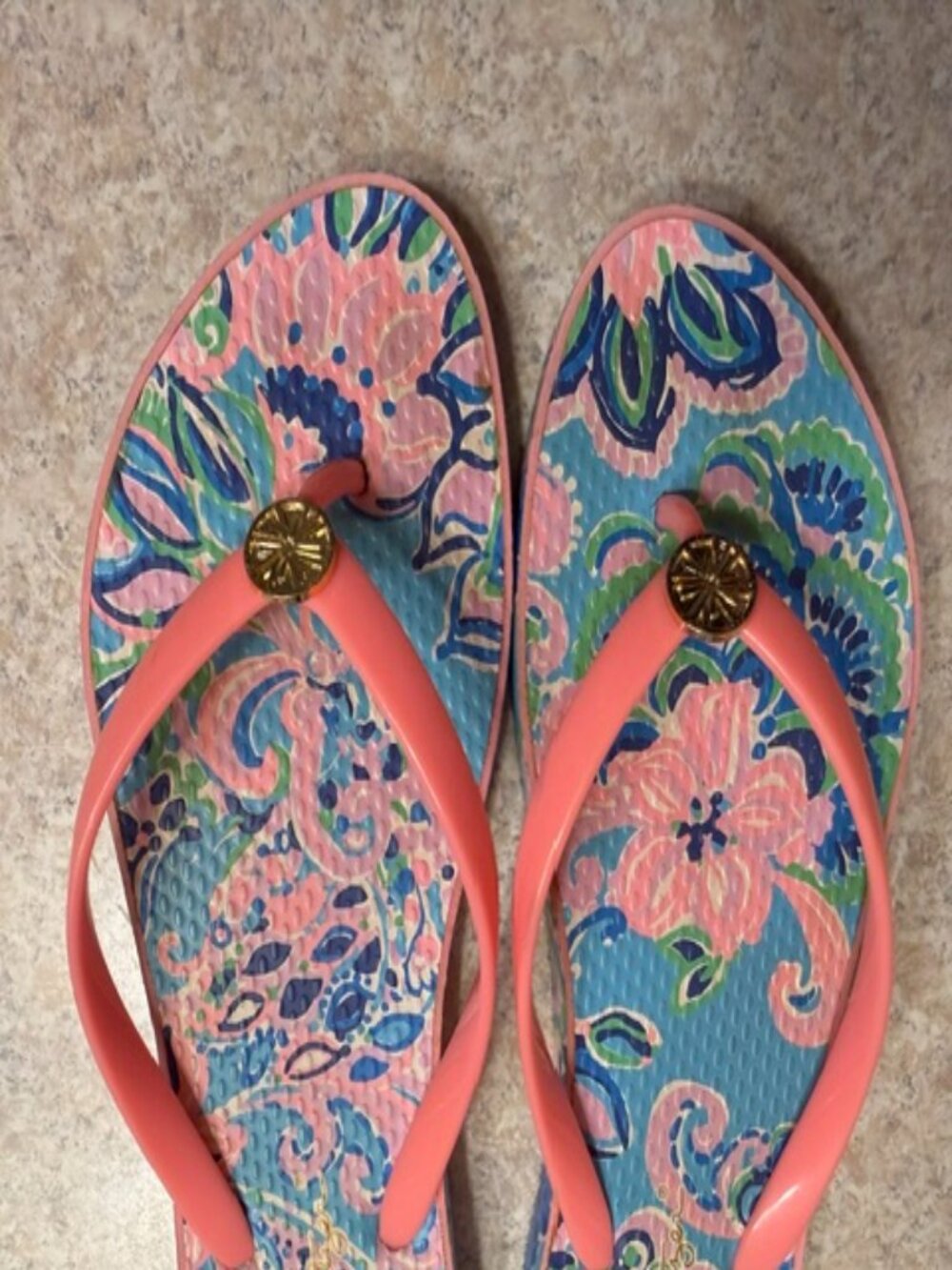 Lilly Pulitzer, Flip Flops, Size 7